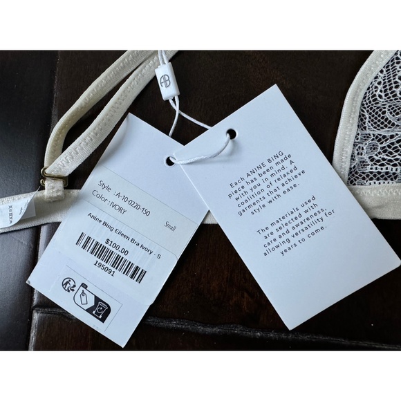 Anine Bing Eileen Bra in Ivory Size Small - Picture 11 of 11